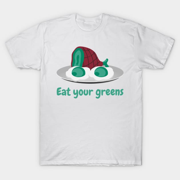 Eat Your Greens Breakfast | Funny Gift Idea for Kids T-Shirt by mschubbybunny